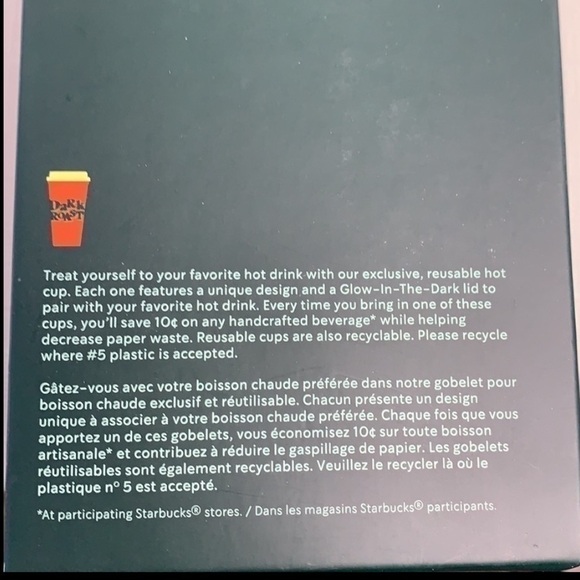 Starbucks Halloween themed hot cups glow-in-dark 6pack of reuseable cup’s - Picture 10 of 11